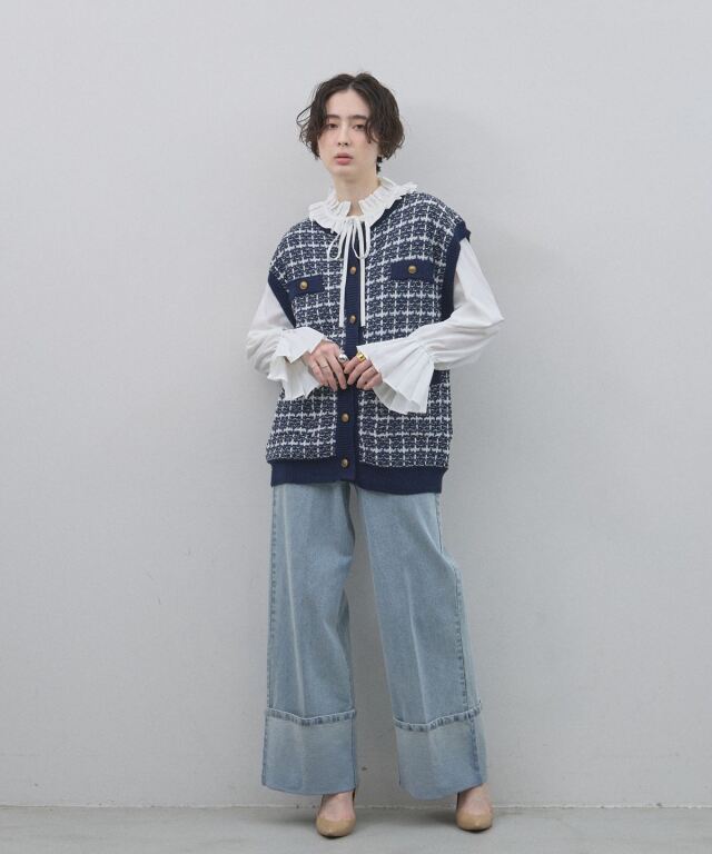 Drawer ツイードニットジレ Drawer ツイードニットジレ 【公式通販】