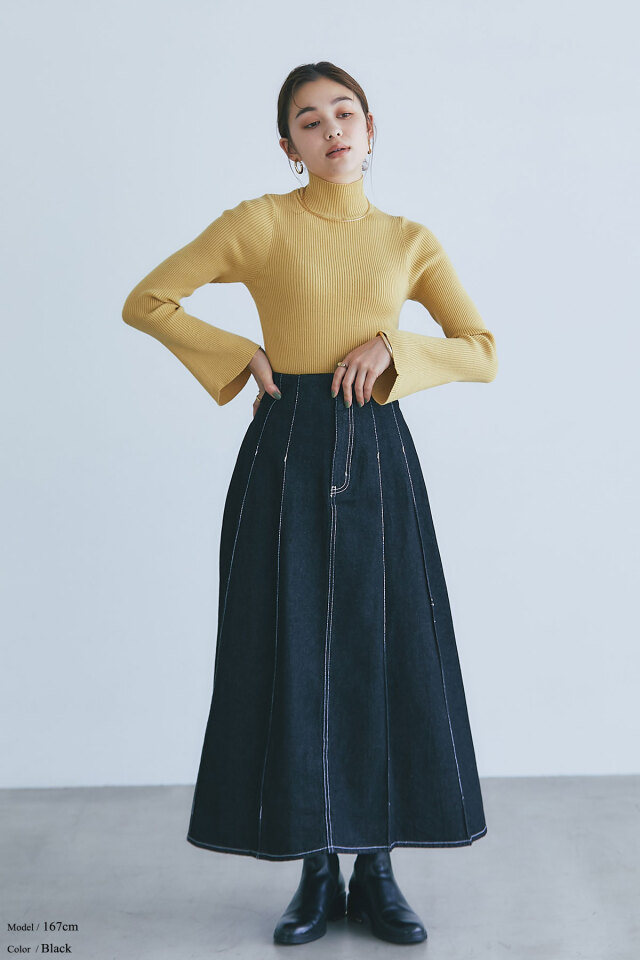 デニムボックスタックスカート※一部店舗のみ入荷