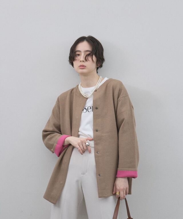 オフィシャルサイト限定】Wフェイスニットオーバージャケットカーデ