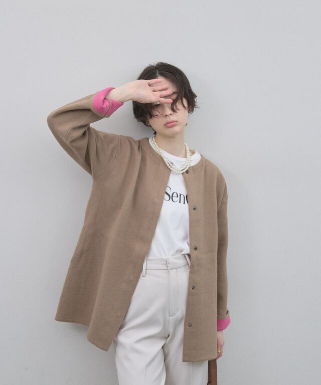 オフィシャルサイト限定】Wフェイスニットオーバージャケットカーデ