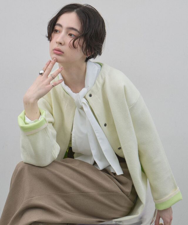 1月20日オフィシャルサイト限定再販！Wフェイスニットオーバージャケットカーデ