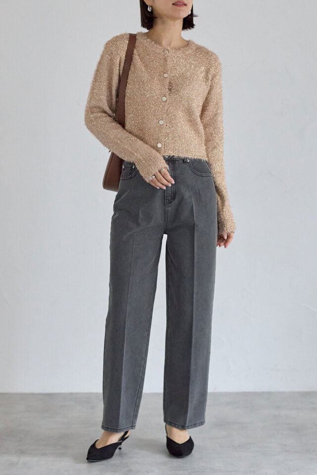 ラメフェザーカーディガン※一部店舗のみ入荷