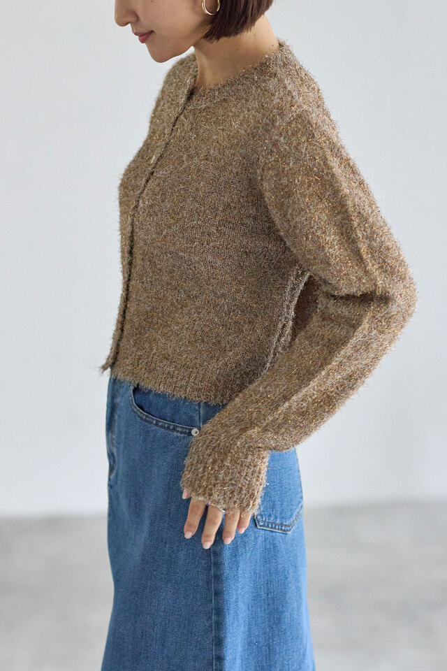 ラメフェザーカーディガン※一部店舗のみ入荷