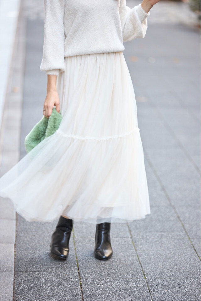 値下げオッズオネスト　ボリュームチュールスカート one way（ワンウェイ）の「ボリュームチュールスカート（スカート