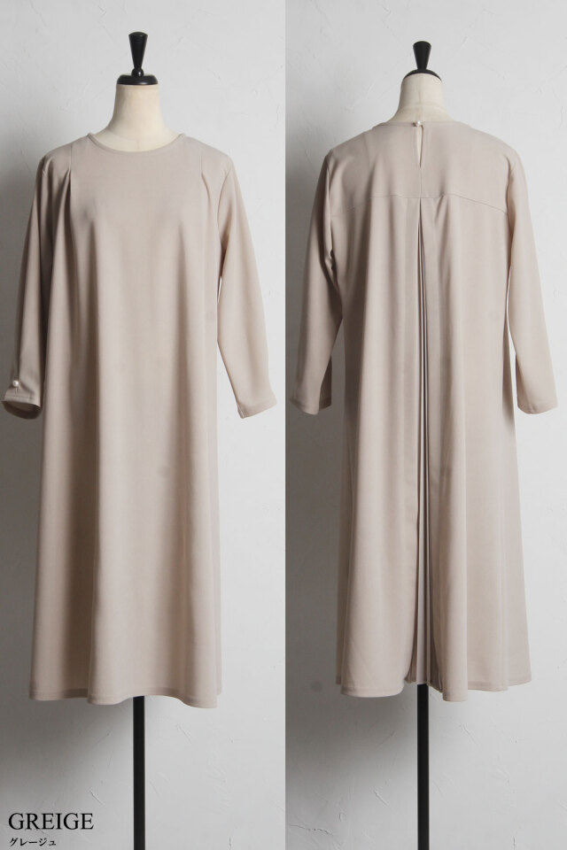 バックプリーツカットジョーゼットワンピース※一部店舗のみ入荷