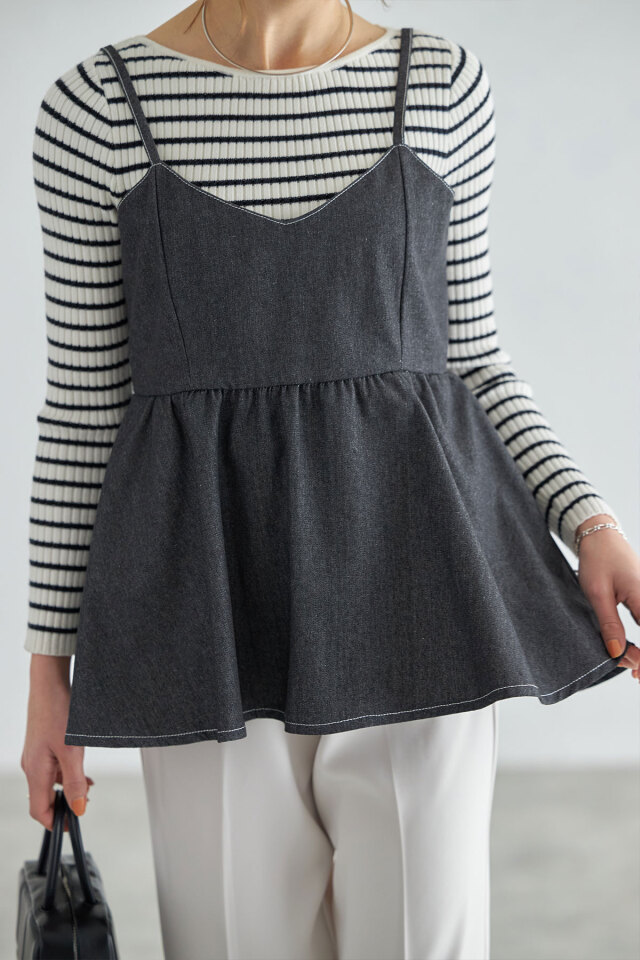 デニムフレアキャミソール