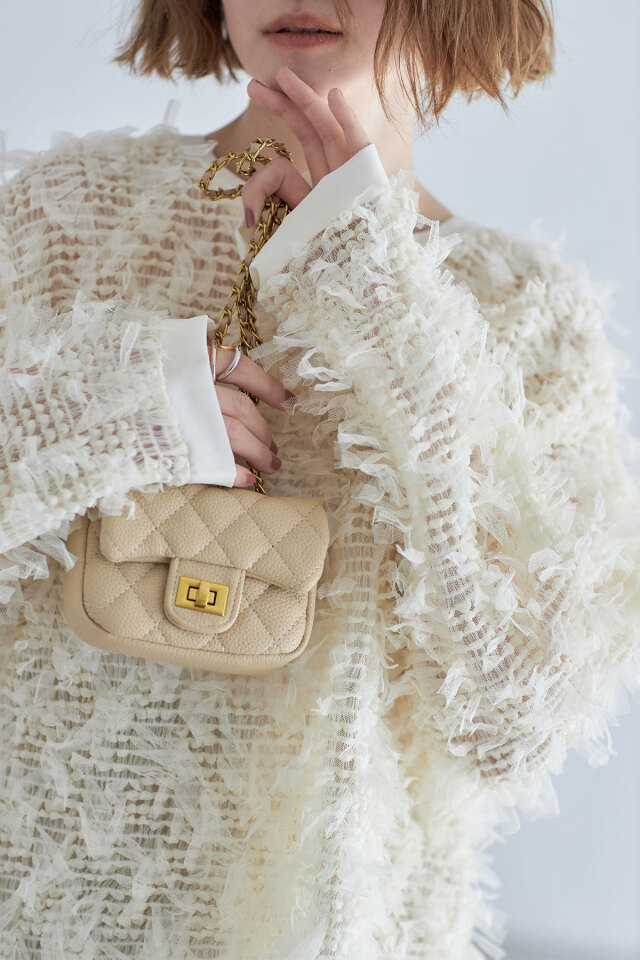 WEB限定】チュールスモッキングプルオーバー