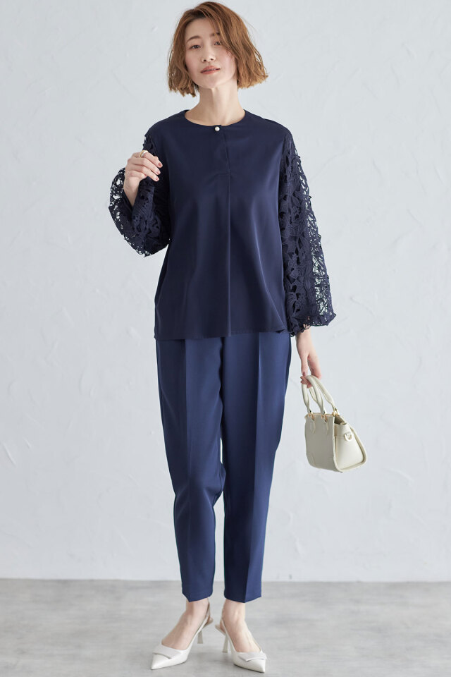 レーススリーブブラウス※一部店舗のみ入荷