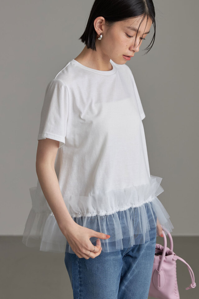 ヘムフリルカットトップ GRACE CONTINENTAL ヘムフリルカットトップス