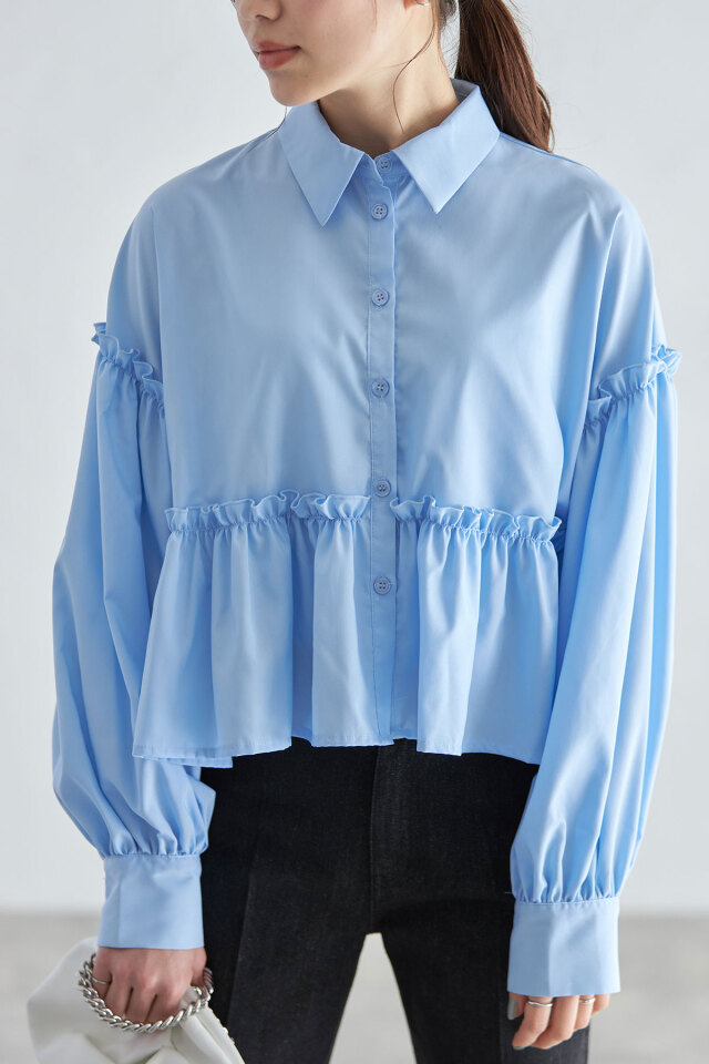 ■専用■美品 INED 2,3万円 ギャザーブラウス ボリュームスリーブブラウス ボリュームスリーブギャザーブラウス