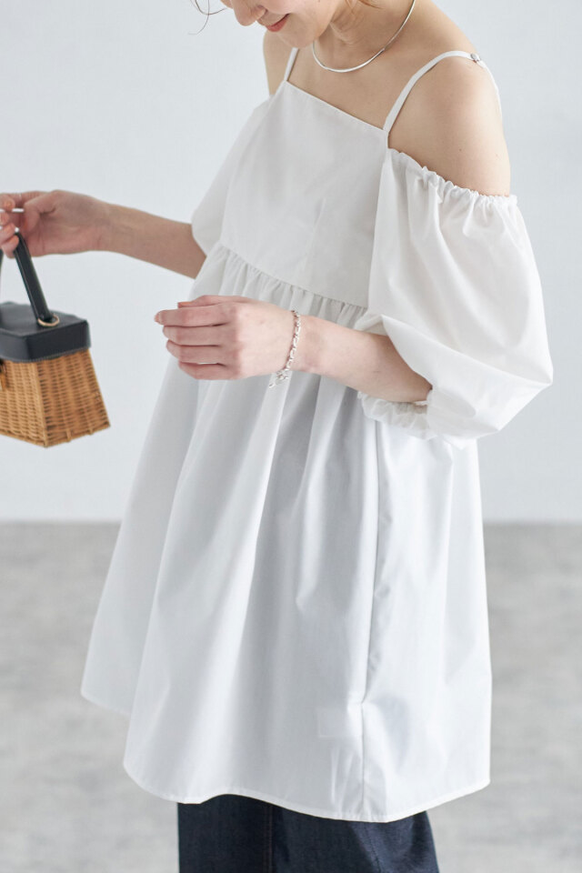 スパンコールブラウスオフショルブラウス スナイデル SNIDEL ギャザーオフショルブラウス （PNK