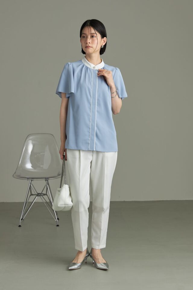 ベネシャンバイカラーブラウス※一部店舗のみ入荷