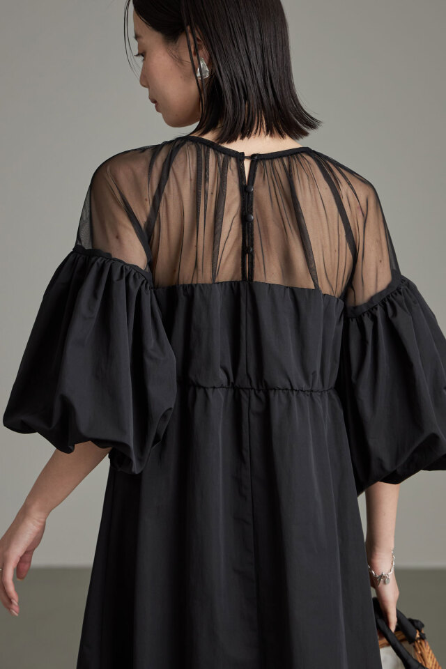 ダブワン様 タフタ×チュールドッキングワンピース※一部店舗のみ入荷