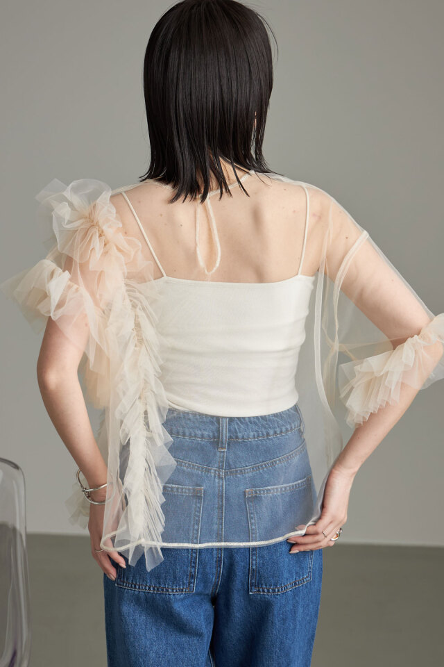 トップス 96 WEB限定】アシメチュールフリルトップス