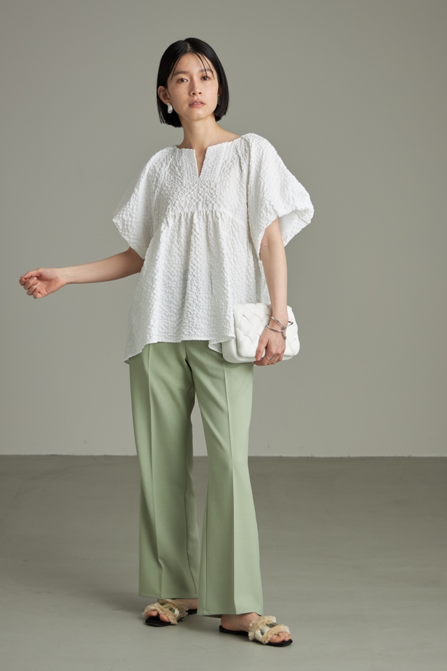 Cygne. 袖バルーン刺繍ブラウス Aman 袖バルーン刺繍ブラウス Aman | Cygne