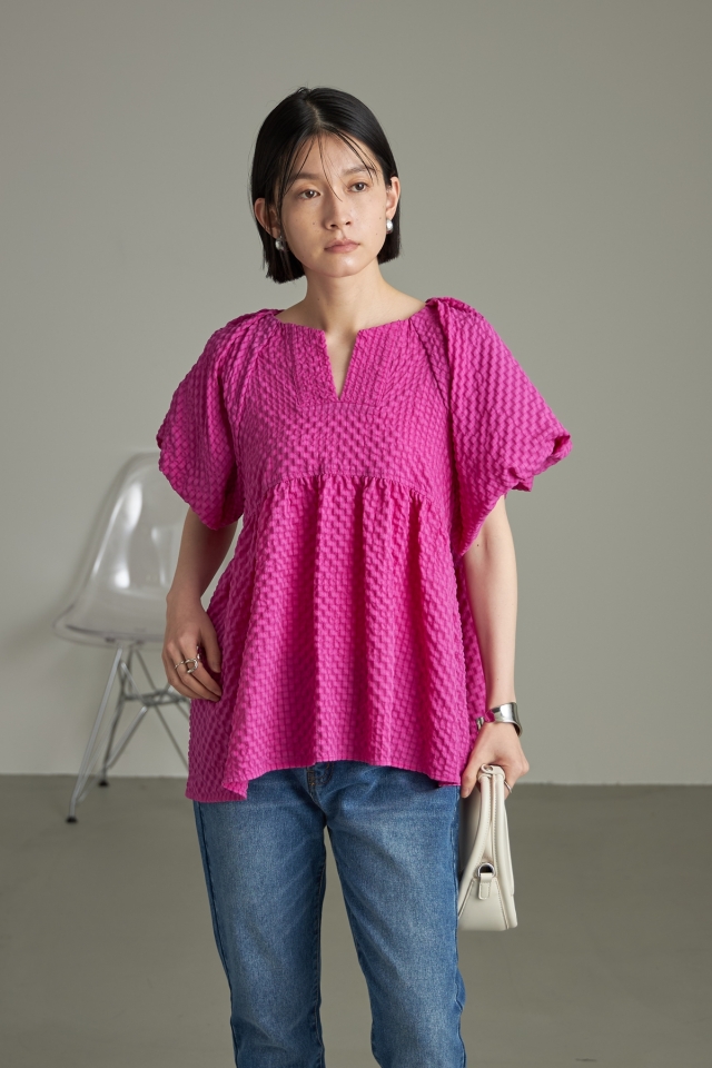 バルーン袖サッカーブラウス※一部店舗のみ入荷