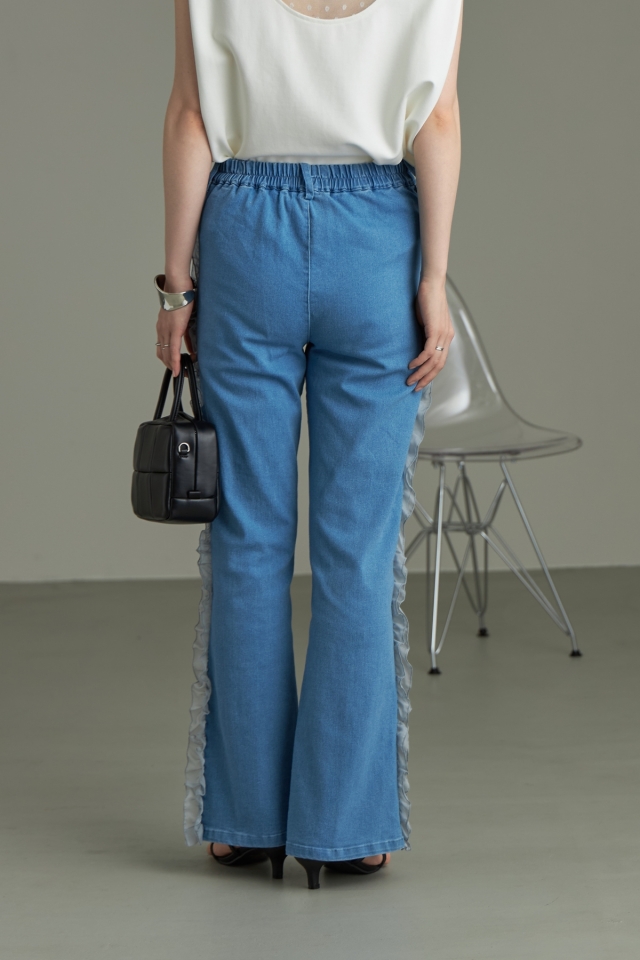 WEB限定】オーガンジーフリルパンツ