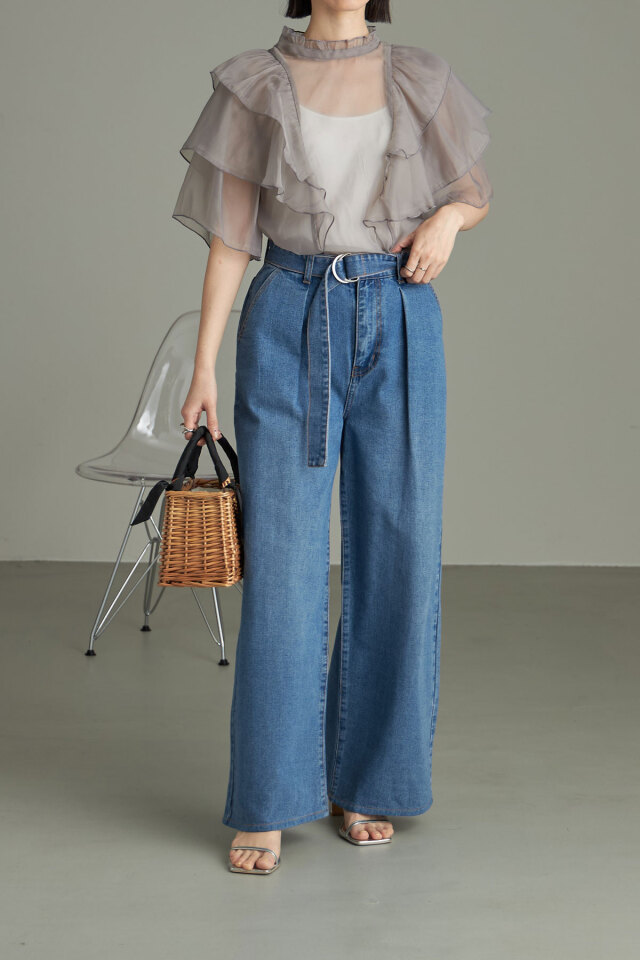 オーガンジーフリルブラウス※一部店舗のみ入荷