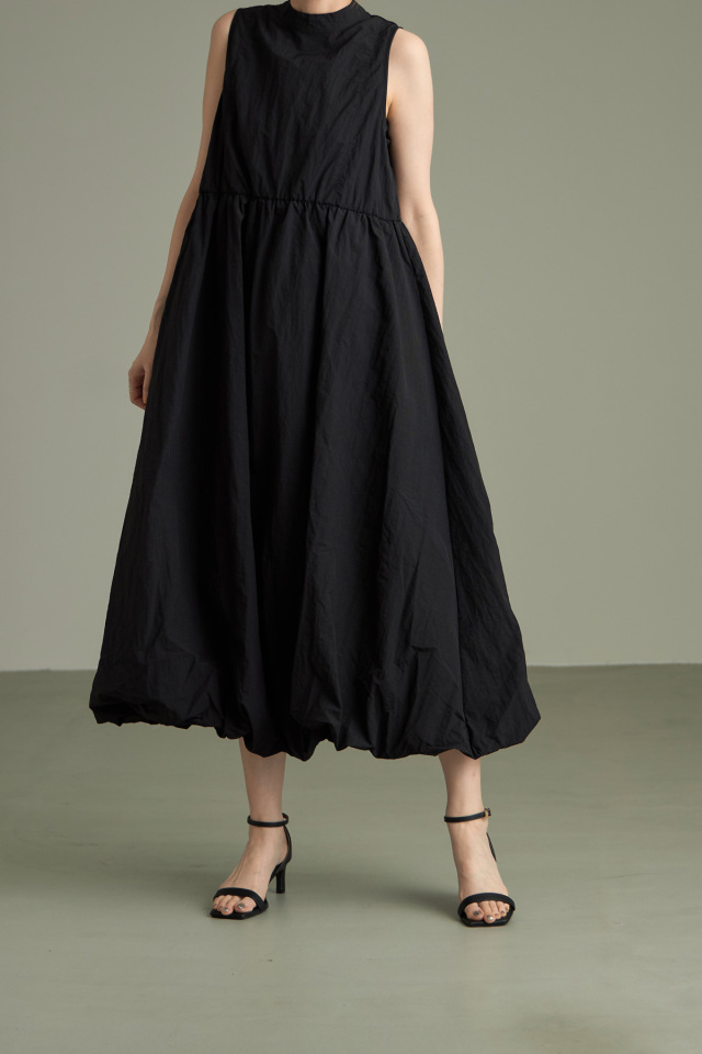 WEB限定】ワッシャータフタバルーンワンピース