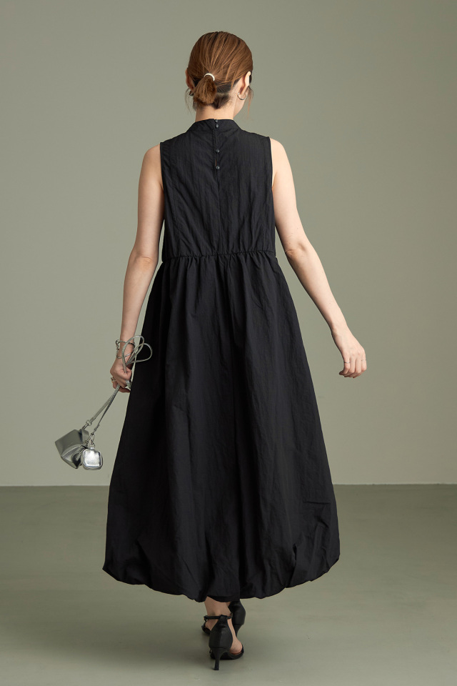 WEB限定】ワッシャータフタバルーンワンピース