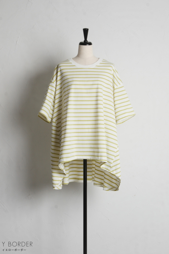 45rpm インディゴ 天竺ツタ更紗テントTシャツ サイズ3 日本製VORTEX 8オンス(MVS天竺) キーネック ハーフスリーブTシャツ