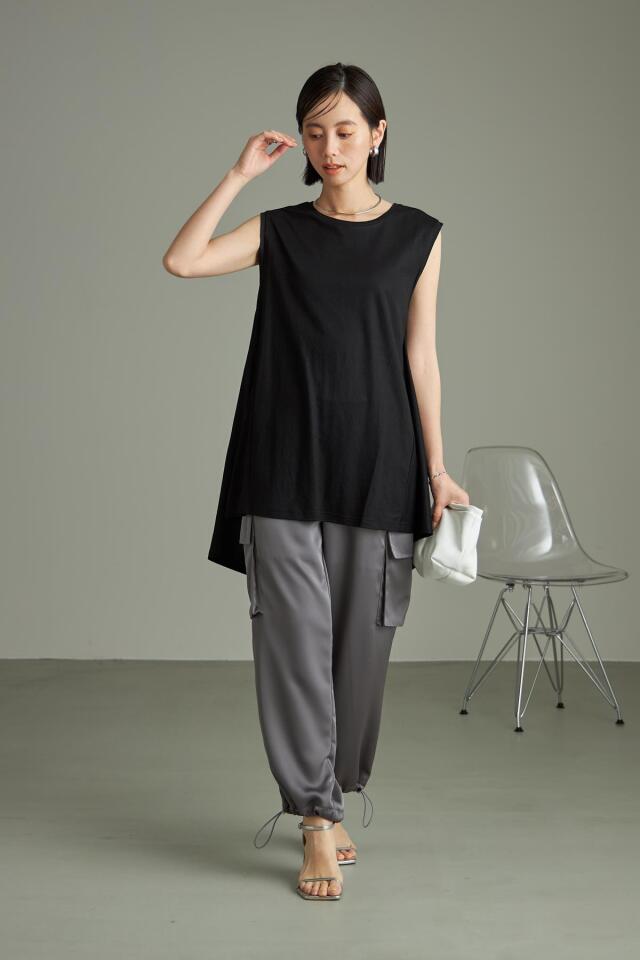 冷感バックフレアタンクトップ