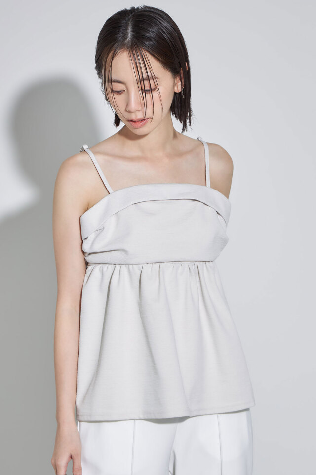 【SALE】【ikumiさんバイイング】【WEB限定】ウェーブジャガードキャミ＊SALE品につき返品/交換/注文確定後の変更キャンセル不可＊