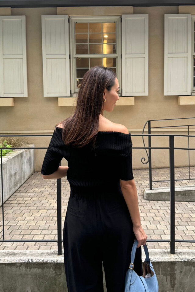 Ayumiさんバイイング】オフショルダーリブプルオーバー 