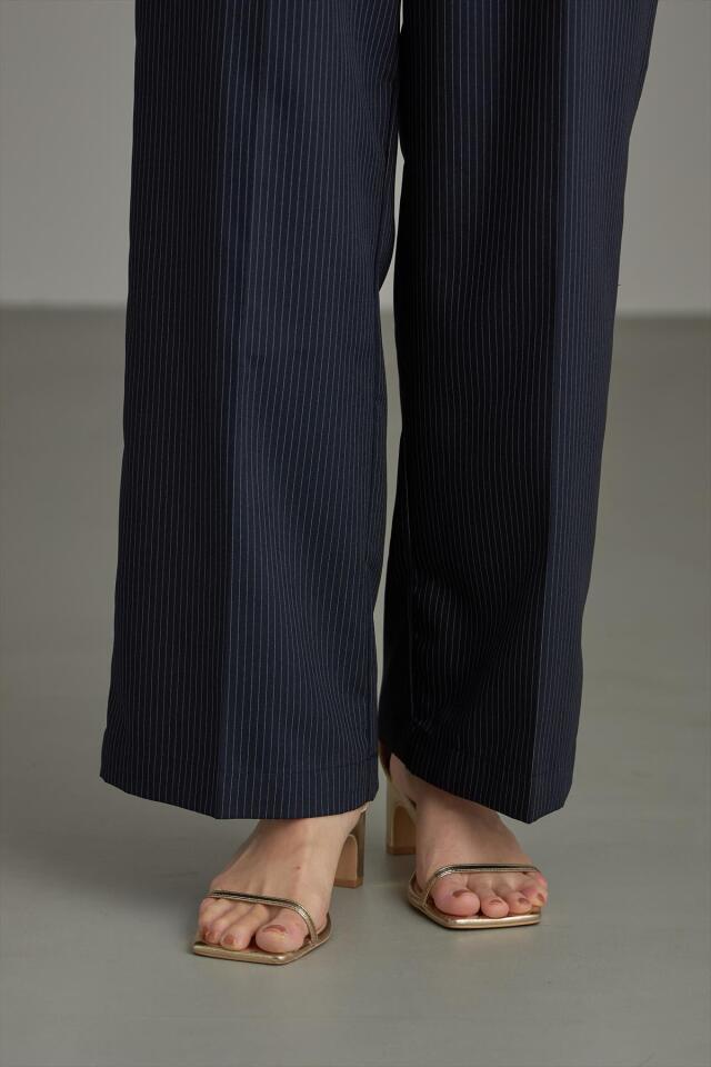 WEB限定】ピンストライプダブルウエストパンツ