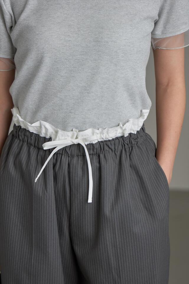 WEB限定】ピンストライプダブルウエストパンツ
