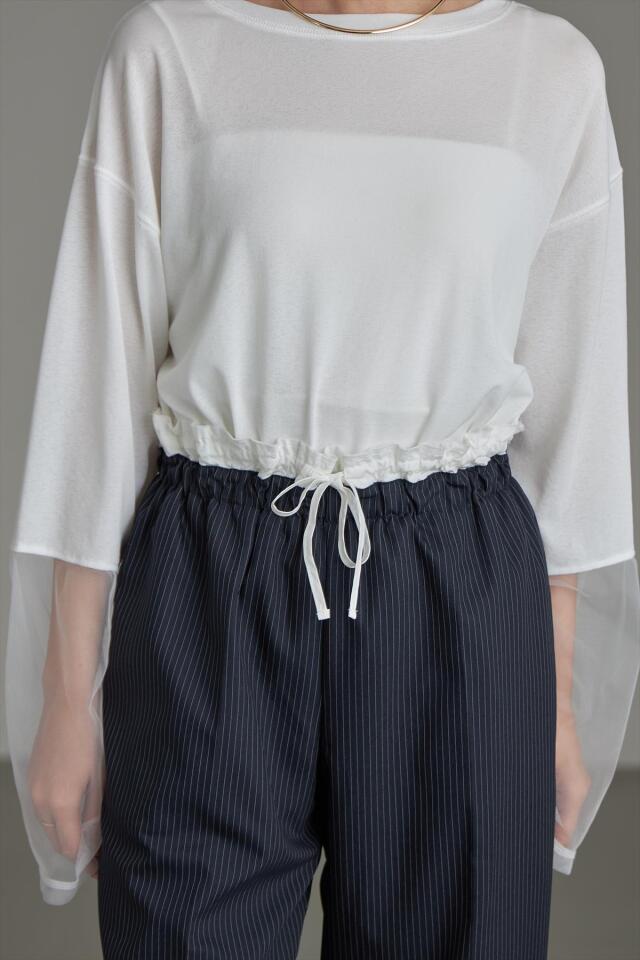 WEB限定】ピンストライプダブルウエストパンツ