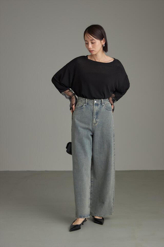メル様リクエストセット12 ワイドバギーデニムパンツ※一部店舗のみ入荷