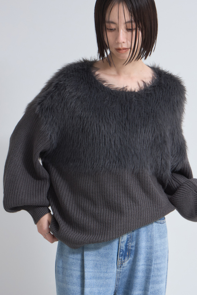 bless n° ドッキングニット フェザードッキングニット