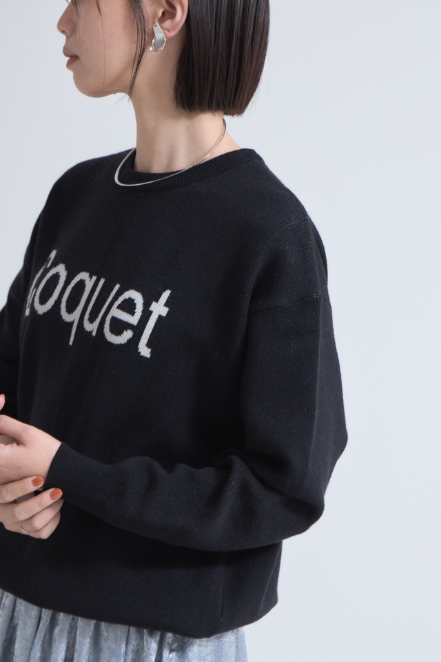 ロゴジャガードニット