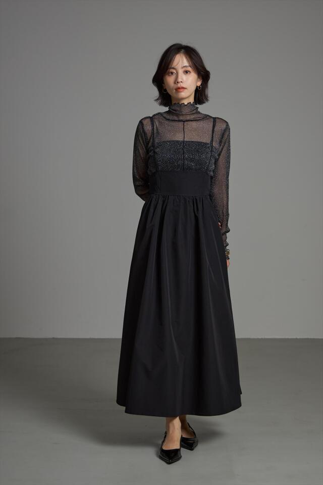 AP studio 【HOPE シアータートルプルオーバーブラック】　新品 ウールシアーリブタートルネックプルオーバー（ニット／セーター）｜AP