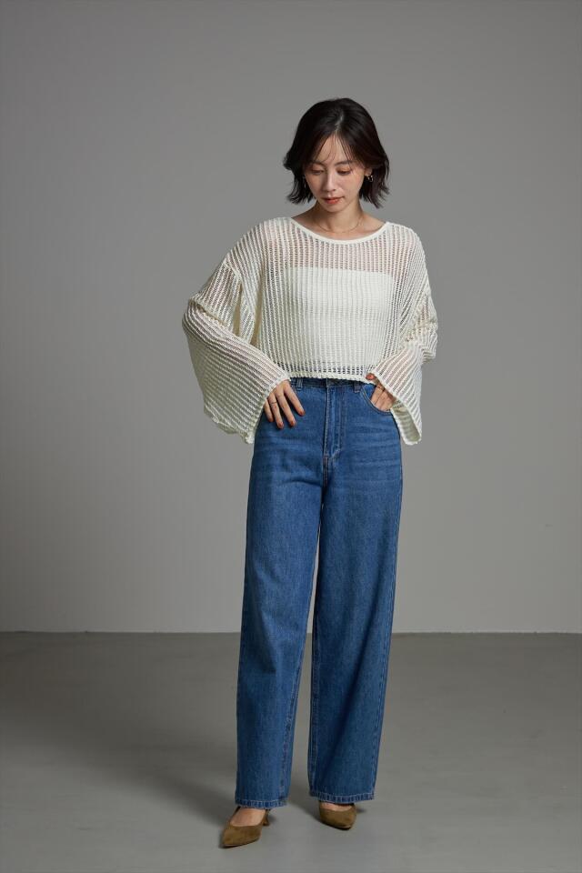 前後2WAYリボンメッシュトップス※一部店舗のみ入荷