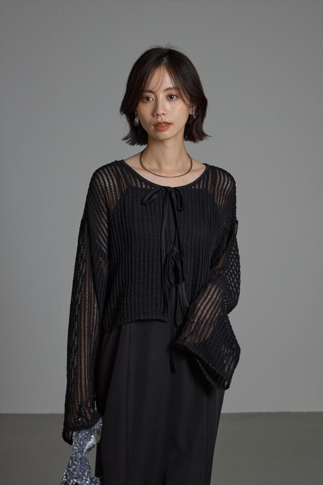 前後2WAYリボンメッシュトップス※一部店舗のみ入荷