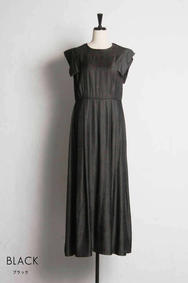 WEB限定】レーヨンデニムウエストタックワンピース 