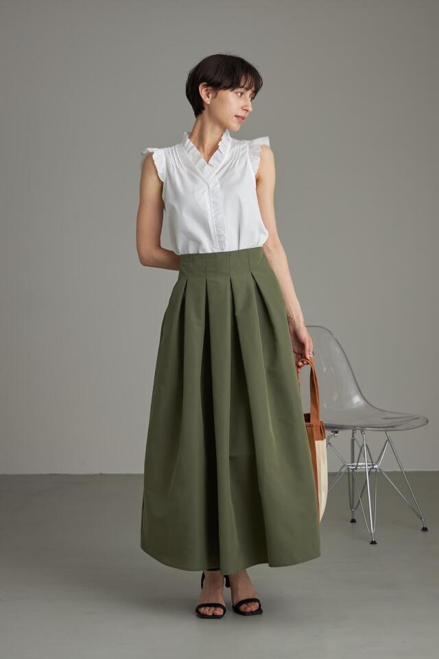 ソフトグログランタックフレアスカート※一部店舗のみ入荷