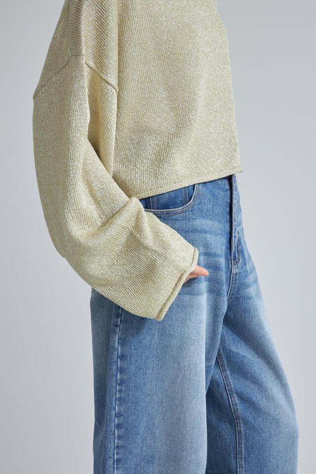 ラメリリーヤーンショート丈ニットトップス※一部店舗のみ入荷 ラメリリーヤーンショート丈ニットトップス※一部店舗のみ入荷