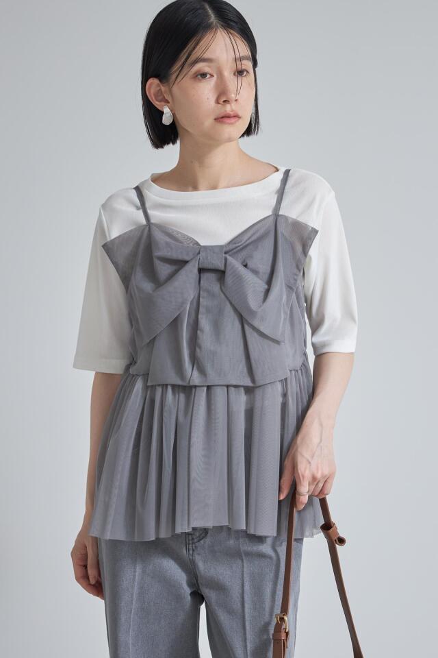 【WEB限定】リボンチュールキャミソール