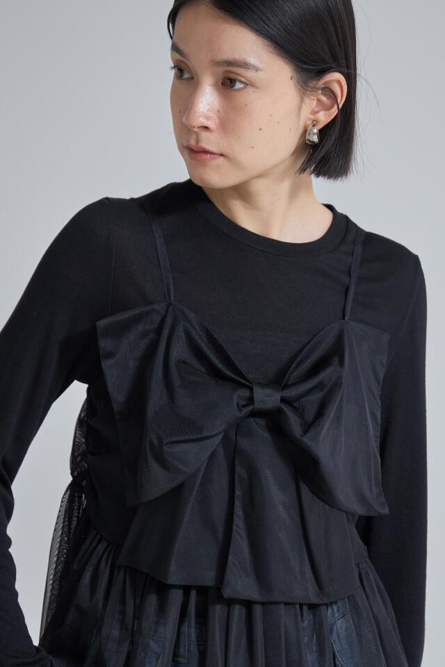 WEB限定】リボンチュールキャミソール