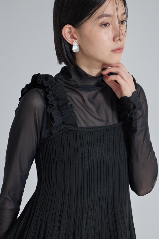 WEB限定】フリルデザインニットキャミソール