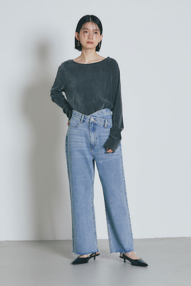 トップス saya シアーベロアトップス