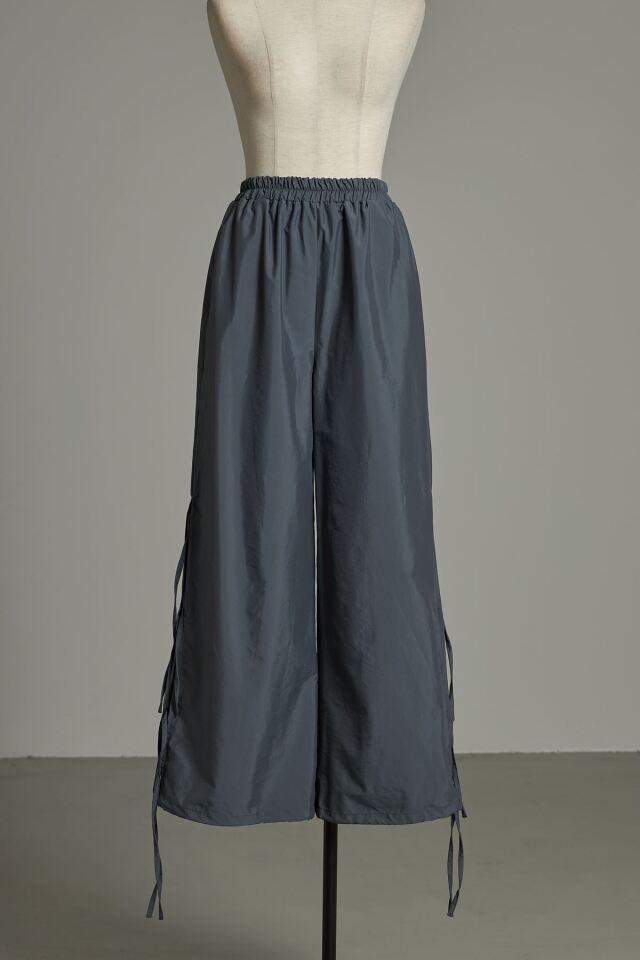 サイドリボンナイロンジョガーパンツ