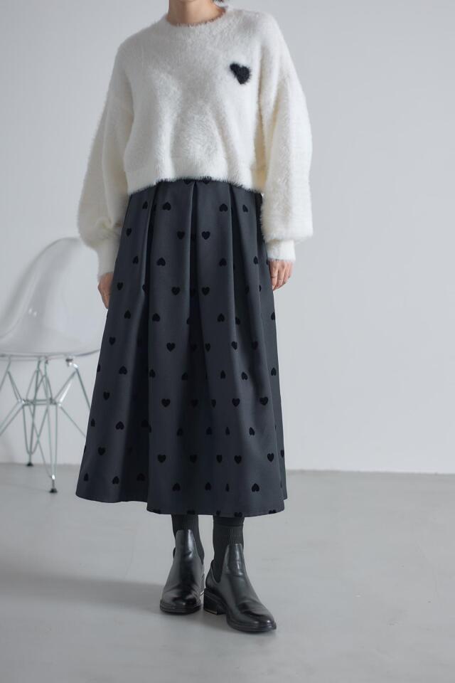 フロッキーモチーフフレアスカート※一部店舗のみ入荷