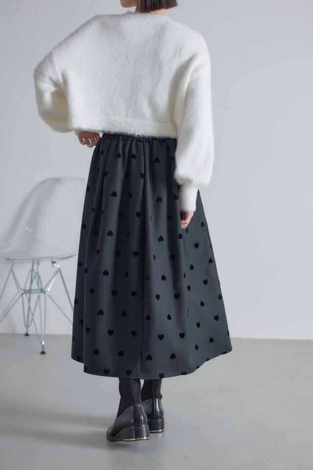 フレアスカート　フォクシー 美品 フォクシー フレアスカート 洗える 40 濃紺 M 通年 FOXEY NEW