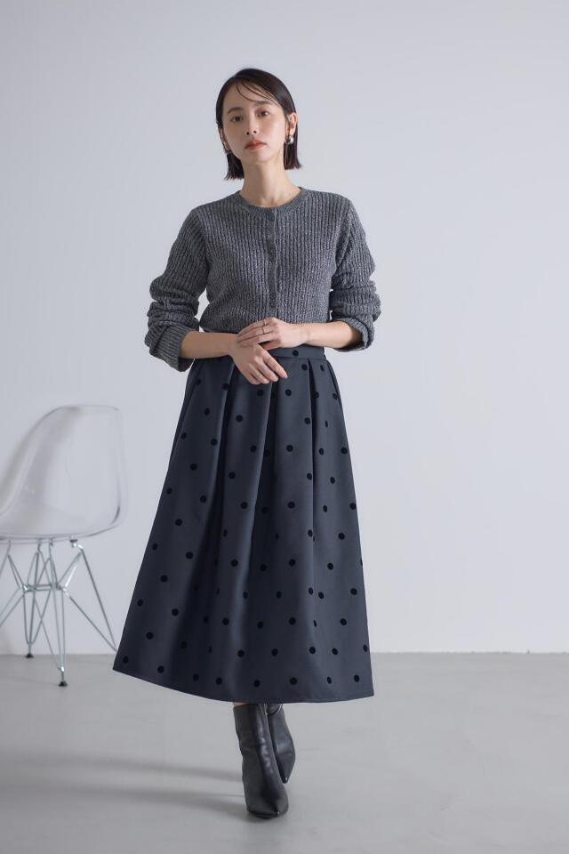 フロッキーモチーフフレアスカート※一部店舗のみ入荷