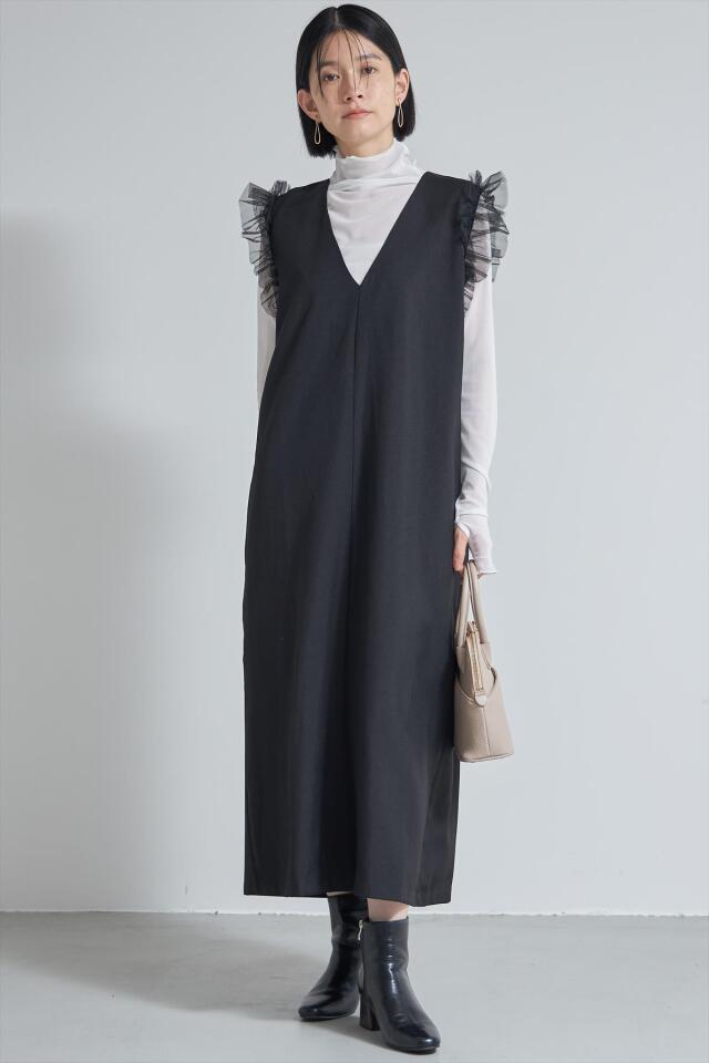 WEB限定】肩フリルジャンスカ