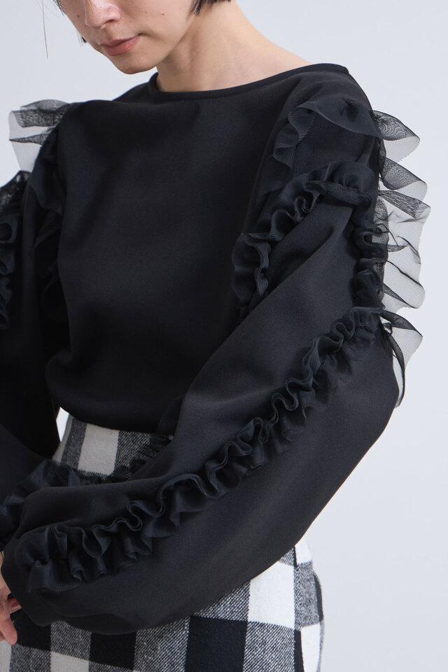 【ukinail】DRESSPRODUCTIONベロアチュールティアード ベロア チュール ティアードドレス（W302BK）